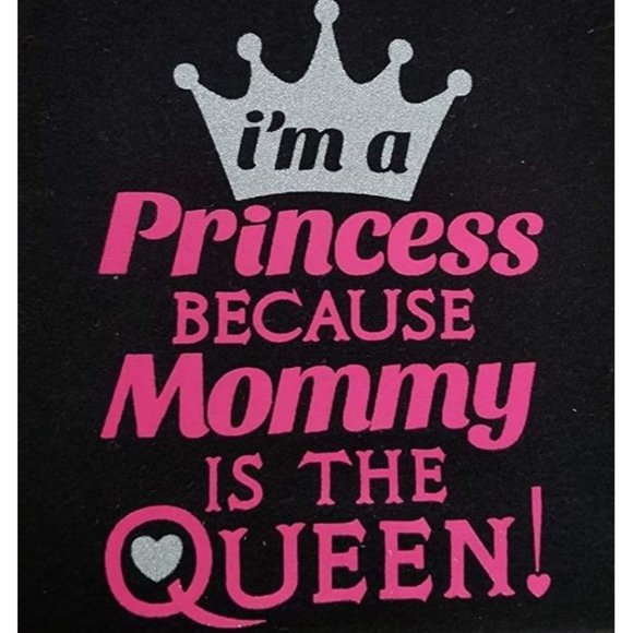 I'm a Princess Because Mommy is the Queen! Baby One Piece Bodysuit NB LH4321 - Picture 1 of 2